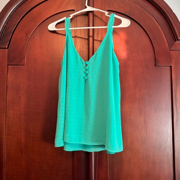 Naked Zebra Teal Sleeveless Tank Top Size Medium - Picture 1 of 8